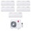 Immagine di LG DUALCOOL Libero Smart Climatizzatore a parete penta split inverter Wi-Fi bianco | unità esterna R32 8.8 kW unità interne 9000+9000+9000+9000+9000 BTU MU5R30.U36A0+EZ[09|09|09|09|09]CSN.CSJ1