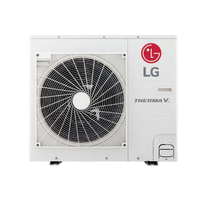 Immagine di LG THERMA V R32 sistema idronico monofase composto da pompa di calore 7 kW e unità interna COMBI UNIT con accumulo 200 litri HU071MR.U44+HN0913T.NK0