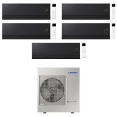 Immagine di Samsung WINDFREE Première Climatizzatore a parete penta split inverter Wi-Fi soapstone charcoal | unità esterna R32 10 kW unità interne 7000+7000+7000+7000+7000 BTU AJ100TXJ5KG/EU+AR70H[07|07|07|07|07]C1ABNEU