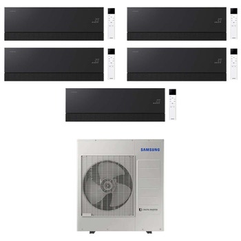 Immagine di Samsung WINDFREE Première Climatizzatore a parete penta split inverter Wi-Fi soapstone charcoal | unità esterna R32 10 kW unità interne 7000+7000+7000+7000+7000 BTU AJ100TXJ5KG/EU+AR70H[07|07|07|07|07]C1ABNEU