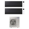 Immagine di Samsung WINDFREE Première Plus Climatizzatore a parete dual split inverter Wi-Fi soapstone charcoal | unità esterna R32 10 kW unità interne 7000+7000 BTU AJ100TXJ5KG/EU+AR70H[07|07]CAABNEU
