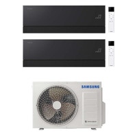 Immagine di Samsung WINDFREE Première Plus Climatizzatore a parete dual split inverter Wi-Fi soapstone charcoal | unità esterna R32 5 kW unità interne 7000+7000 BTU AJ050TXJ2KG/EU+AR70H[07|07]CAABNEU