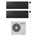 Immagine di Samsung WINDFREE Première Plus Climatizzatore a parete dual split inverter Wi-Fi soapstone charcoal | unità esterna R32 8 kW unità interne 7000+12000 BTU AJ080TXJ4KG/EU+AR70H[07|12]CAABNEU