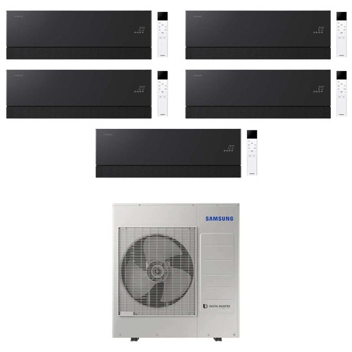 Immagine di Samsung WINDFREE Première Plus Climatizzatore a parete penta split inverter Wi-Fi soapstone charcoal | unità esterna R32 10 kW unità interne 7000+9000+9000+9000+9000 BTU AJ100TXJ5KG/EU+AR70H[07|09|09|09|09]CAABNEU