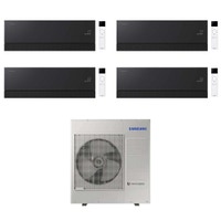 Immagine di Samsung WINDFREE Première Plus Climatizzatore a parete quadri split inverter Wi-Fi soapstone charcoal | unità esterna R32 10 kW unità interne 7000+7000+7000+7000 BTU AJ100TXJ5KG/EU+AR70H[07|07|07|07]CAABNEU
