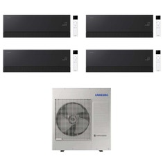 Immagine di Samsung WINDFREE Première Plus Climatizzatore a parete quadri split inverter Wi-Fi soapstone charcoal | unità esterna R32 10 kW unità interne 12000+12000+12000+12000 BTU AJ100TXJ5KG/EU+AR70H[12|12|12|12]CAABNEU