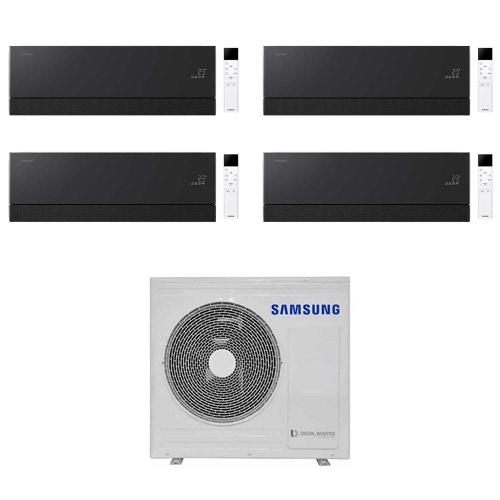 Immagine di Samsung WINDFREE Première Plus Climatizzatore a parete quadri split inverter Wi-Fi soapstone charcoal | unità esterna R32 8 kW unità interne 9000+9000+9000+9000 BTU AJ080TXJ4KG/EU+AR70H[09|09|09|09]CAABNEU