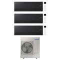 Immagine di Samsung WINDFREE Première Plus Climatizzatore a parete trial split inverter Wi-Fi soapstone charcoal | unità esterna R32 10 kW unità interne 12000+12000+12000 BTU AJ100TXJ5KG/EU+AR70H[12|12|12]CAABNEU