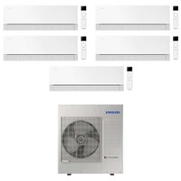 Immagine di Samsung WINDFREE Première Climatizzatore a parete penta split inverter Wi-Fi essential white | unità esterna R32 10 kW unità interne 7000+7000+7000+7000+9000 BTU AJ100TXJ5KG/EU+AR70H[07|07|07|07|09]C1AWNEU