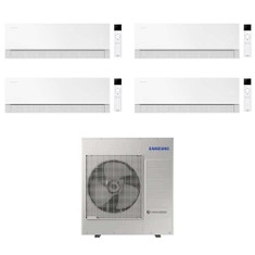Immagine di Samsung WINDFREE Première Plus Climatizzatore a parete quadri split inverter Wi-Fi essential white | unità esterna R32 10 kW unità interne 9000+9000+12000+12000 BTU AJ100TXJ5KG/EU+AR70H[09|09|12|12]CAAWNEU