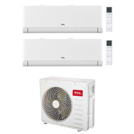 Immagine di TCL BreezeIN P5 Climatizzatore a parete dual split inverter Wi-Fi bianco | unità esterna R32 12.2 kW unità interne 9000+9000 BTU MT4250+SN[09|09]P5S0