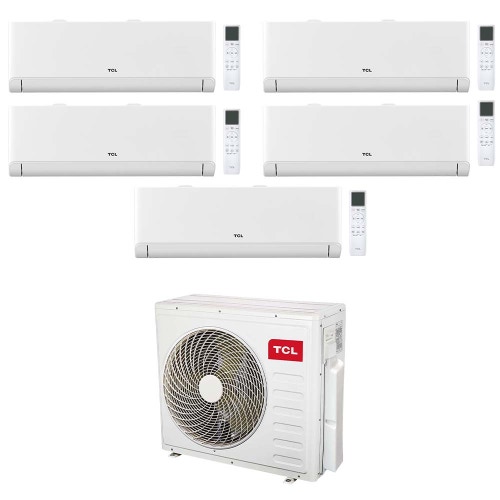 Immagine di TCL BreezeIN P5 Climatizzatore a parete penta split inverter Wi-Fi bianco | unità esterna R32 12.2 kW unità interne 9000+9000+9000+9000+9000 BTU MT4250+SN[09|09|09|09|09]P5S0
