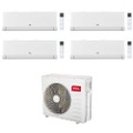 Immagine di TCL BreezeIN P5 Climatizzatore a parete quadri split inverter Wi-Fi bianco | unità esterna R32 9.4 kW unità interne 9000+9000+9000+9000 BTU MT3240+SN[09|09|09|09]P5S0
