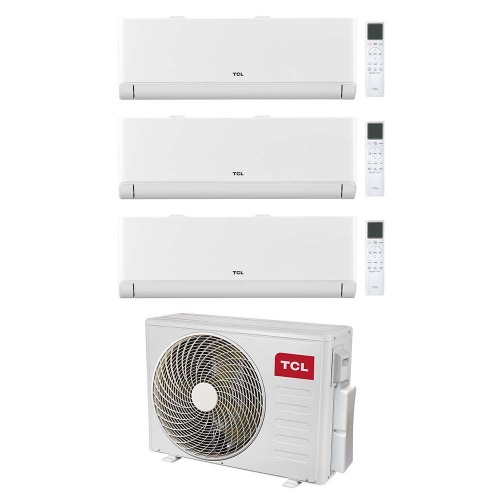 Immagine di TCL BreezeIN P5 Climatizzatore a parete trial split inverter Wi-Fi bianco | unità esterna R32 7.9 kW unità interne 9000+9000+9000 BTU MT2730+SN[09|09|09]P5S0