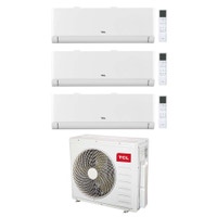 Immagine di TCL BreezeIN P5 Climatizzatore a parete trial split inverter Wi-Fi bianco | unità esterna R32 9.4 kW unità interne 9000+9000+12000 BTU MT3240+SN[09|09|12]P5S0