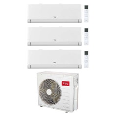 Immagine di TCL BreezeIN P5 Climatizzatore a parete trial split inverter Wi-Fi bianco | unità esterna R32 12.2 kW unità interne 9000+9000+9000 BTU MT4250+SN[09|09|09]P5S0
