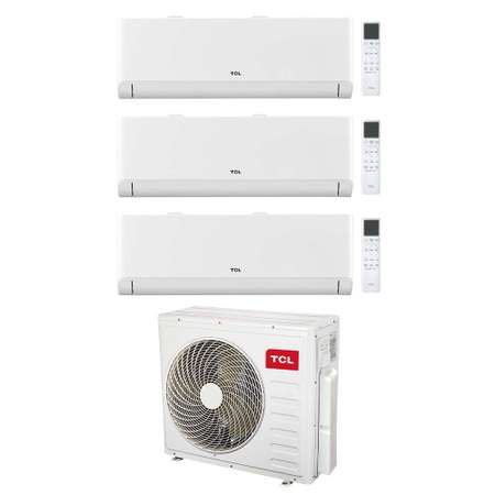 Immagine di TCL BreezeIN P5 Climatizzatore a parete trial split inverter Wi-Fi bianco | unità esterna R32 12.2 kW unità interne 9000+9000+9000 BTU MT4250+SN[09|09|09]P5S0