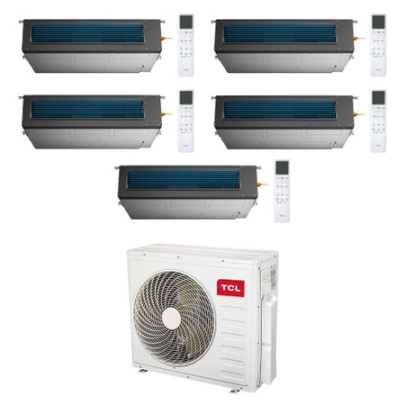 Immagine di TCL CANALIZZABILE Climatizzatore canalizzabile penta split inverter Wi-Fi | unità esterna R32 12.2 kW unità interne 9000+9000+9000+9000+9000 BTU MT4250+MN[09|09|09|09|09]DW1