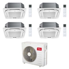 Immagine di TCL CASSETTE 4 VIE Climatizzatore a cassetta quadri split inverter Wi-Fi bianco | unità esterna R32 12.2 kW unità interne 9000+9000+9000+9000 BTU MT4250+MN[09|09|09|09]SS2