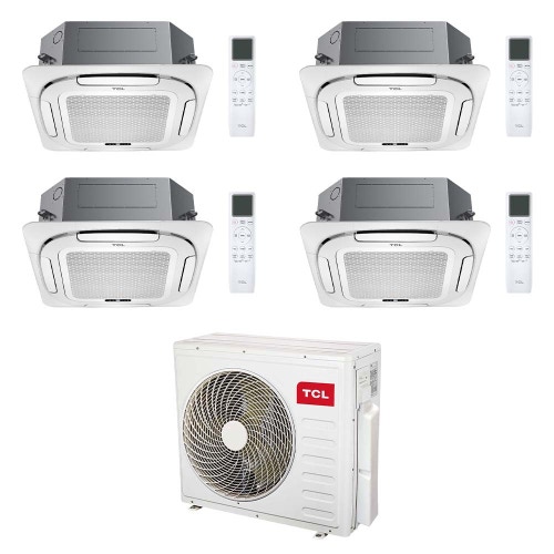 Immagine di TCL CASSETTE 4 VIE Climatizzatore a cassetta quadri split inverter Wi-Fi bianco | unità esterna R32 9.4 kW unità interne 9000+9000+9000+9000 BTU MT3240+MN[09|09|09|09]SS2