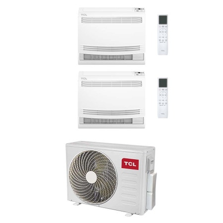 Immagine di TCL CONSOLE Climatizzatore console da pavimento dual split inverter Wi-Fi bianco | unità esterna R32 7.9 kW unità interne 9000+9000 BTU MT2730+MN[09|09]Z2