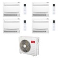 Immagine di TCL CONSOLE Climatizzatore console da pavimento quadri split inverter Wi-Fi bianco | unità esterna R32 12.2 kW unità interne 9000+9000+9000+9000 BTU MT4250+MN[09|09|09|09]Z2