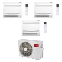 Immagine di TCL CONSOLE Climatizzatore console da pavimento trial split inverter Wi-Fi bianco | unità esterna R32 7.9 kW unità interne 9000+9000+12000 BTU MT2730+MN[09|09|12]Z2