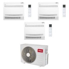 Immagine di TCL CONSOLE Climatizzatore console da pavimento trial split inverter Wi-Fi bianco | unità esterna R32 7.9 kW unità interne 9000+9000+9000 BTU MT2730+MN[09|09|09]Z2