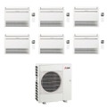 Immagine di Mitsubishi MFZ-KT Console Climatizzatore a pavimento esa split inverter Wi-Fi bianco | unità esterna R32 12 kW unità interne 9000+9000+9000+9000+9000+9000 BTU MXZ-6F120VF+MFZ-KT[25|25|25|25|25|25]VGK