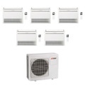 Immagine di Mitsubishi MFZ-KT Console Climatizzatore a pavimento penta split inverter Wi-Fi bianco | unità esterna R32 10.2 kW unità interne 9000+9000+9000+9000+9000 BTU MXZ-5F102VF2+MFZ-KT[25|25|25|25|25]VGK