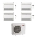 Immagine di Mitsubishi MFZ-KT Console Climatizzatore a pavimento quadri split inverter Wi-Fi bianco | unità esterna R32 10.2 kW unità interne 9000+9000+9000+9000 BTU MXZ-5F102VF2+MFZ-KT[25|25|25|25]VGK