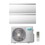 Immagine di Hisense AIR MASTER Climatizzatore a parete dual split inverter Wi-Fi bianco | unità esterna R32 8 kW unità interne 9000+18000 BTU 4AMW81U4RJC+QK[25]WM0AG+QK[50]FM0AG