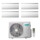 Hisense AIR MASTER Climatizzatore a parete quadri split inverter Wi-Fi bianco | unità esterna R32 8 kW unità interne 9000+9000+9000+9000 BTU 4AMW81U4RJC+QK[25|25|25|25]WM0AG