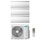 Hisense AIR MASTER Climatizzatore a parete trial split inverter Wi-Fi bianco | unità esterna R32 10 kW unità interne 9000+9000+12000 BTU 5AMW105U4RQC+QK[25|25|35]WM0AG