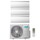 Hisense AIR MASTER Climatizzatore a parete trial split inverter Wi-Fi bianco | unità esterna R32 8 kW unità interne 9000+9000+9000 BTU 4AMW81U4RJC+QK[25|25|25]WM0AG