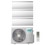 Immagine di Hisense AIR MASTER Climatizzatore a parete trial split inverter Wi-Fi bianco | unità esterna R32 8 kW unità interne 9000+9000+9000 BTU 4AMW81U4RJC+QK[25|25|25]WM0AG