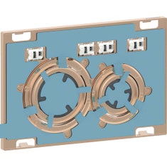 Immagine di Geberit SIGMA50 placca di comando per risciacquo a due quantità, piastra base e anelli di design finitura oro rosso, placca di copertura e tasti personalizzabile 115.650.00.1