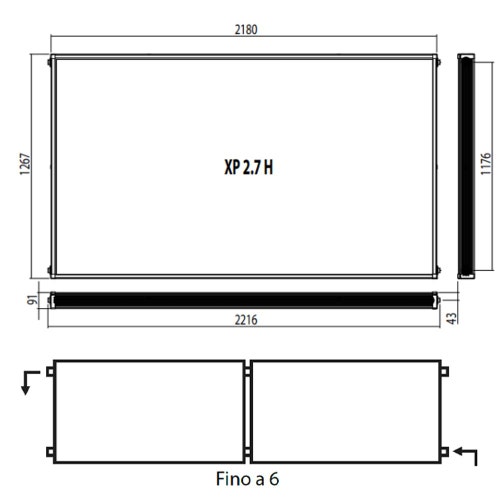 Immagine di Ariston KAIROS XP 2.7 H collettore solare ad alto rendimento piano orizzontale, per sistemi solari a circolazione forzata 4087236