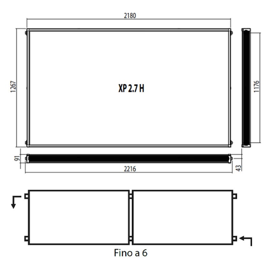 Immagine di Ariston KAIROS XP 2.7 H collettore solare ad alto rendimento piano orizzontale, per sistemi solari a circolazione forzata 4087236