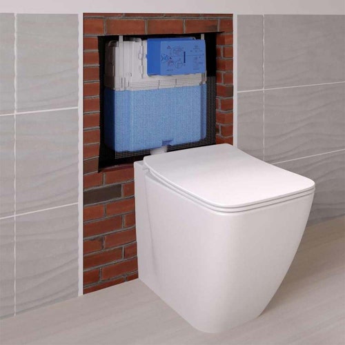 Immagine di Ideal Standard PROSYS 80 modulo installazione wc a terra con regolazione di fabbrica a 6/3 litri per muratura R014767