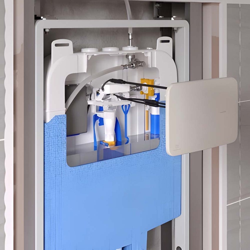 Immagine di Ideal Standard PROSYS 80 modulo installazione wc con regolazione di fabbrica a 6/3 litri per cartongesso R014367