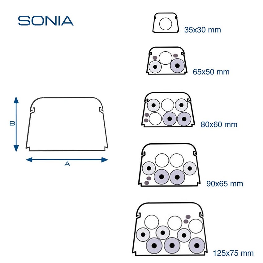 Immagine di Tecnogas SONIA canalina 6.5x5 cm, lunghezza 2 metri, colore bianco 12311