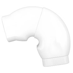 Immagine di Tecnogas SONIA-EVA curva regolabile con angolare snodabile a partire da 45° per canalina, 9x6.5 cm, colore bianco 12831