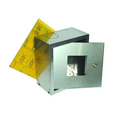 Immagine di Tecnogas cassetta inox AISI 304 L.20 H.25 P.14.5 cm per dispositivi Ø 1/2” > 3/4”, con vetro e/o portina per ispezione 50450