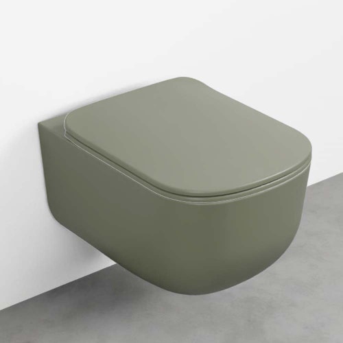 Immagine di Cielo ERA vaso sospeso, senza brida e senza sedile, completo di fissaggi, colore agave finitura opaco ERVSKAG
