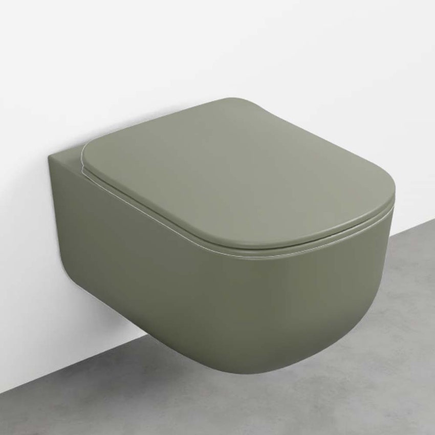 Immagine di Cielo ERA vaso sospeso, senza brida e senza sedile, completo di fissaggi, colore agave finitura opaco ERVSKAG