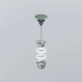 Immagine di Cielo Piletta universale click clack finitura cromo, con coperchio in ceramica colore agave finitura opaco PIL01AG