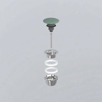 Immagine di Cielo Piletta universale click clack finitura cromo, con coperchio in ceramica colore agave finitura opaco PIL01AG