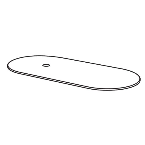 Immagine di Cielo DELFO 113 top Ovale in ceramica, reversibile, colore bianco finitura lucido DEPIO