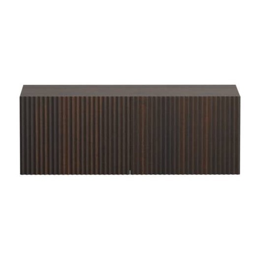 Immagine di Cielo DELFO 113 mobile con due cassetti, frontale in listelli di massello triangolari in essenza eucalipto DECDEEU